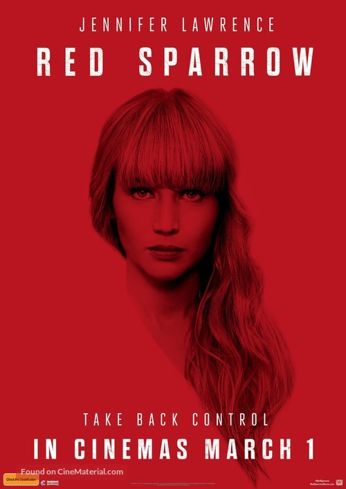 Red Sparrow - Australian Movie Poster