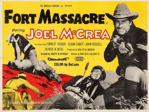 Fort Massacre - British Movie Poster