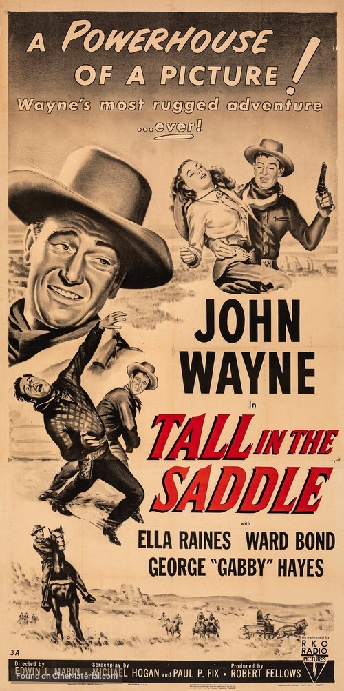 Tall in the Saddle - Re-release movie poster