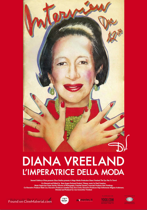 Diana Vreeland: The Eye Has to Travel - Italian Movie Poster