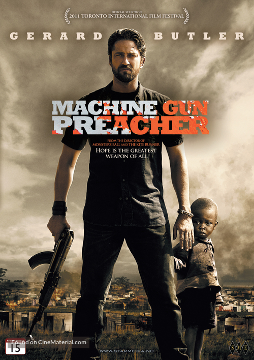 Machine Gun Preacher - Norwegian DVD movie cover