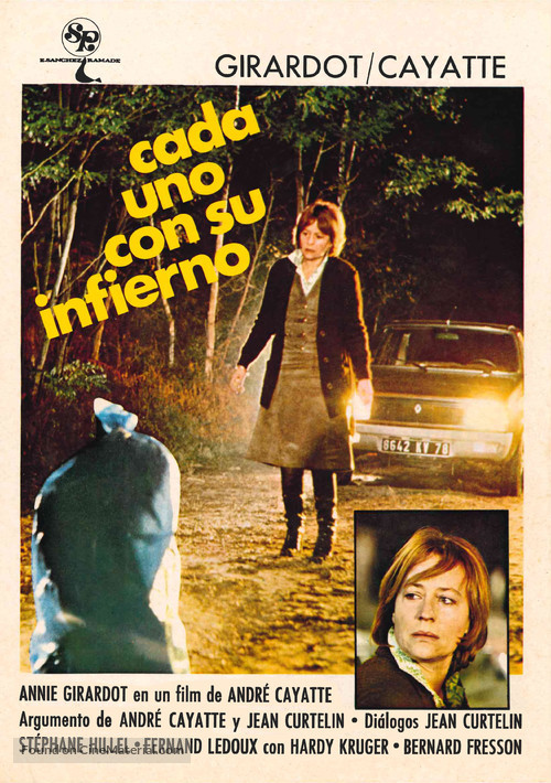 &Agrave; chacun son enfer - Spanish Movie Poster