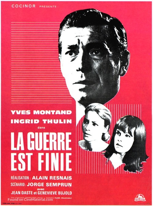 La guerre est finie - French Movie Poster