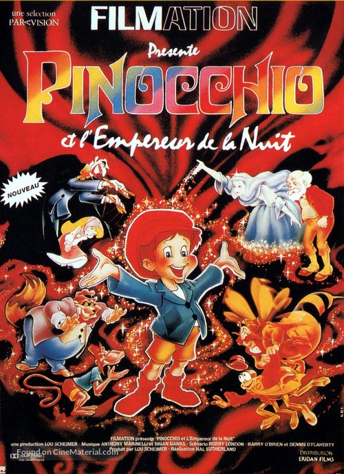 Pinocchio and the Emperor of the Night - French Movie Poster