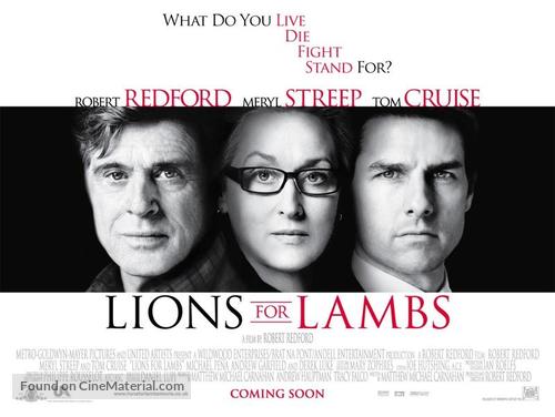 Lions for Lambs - British Movie Poster