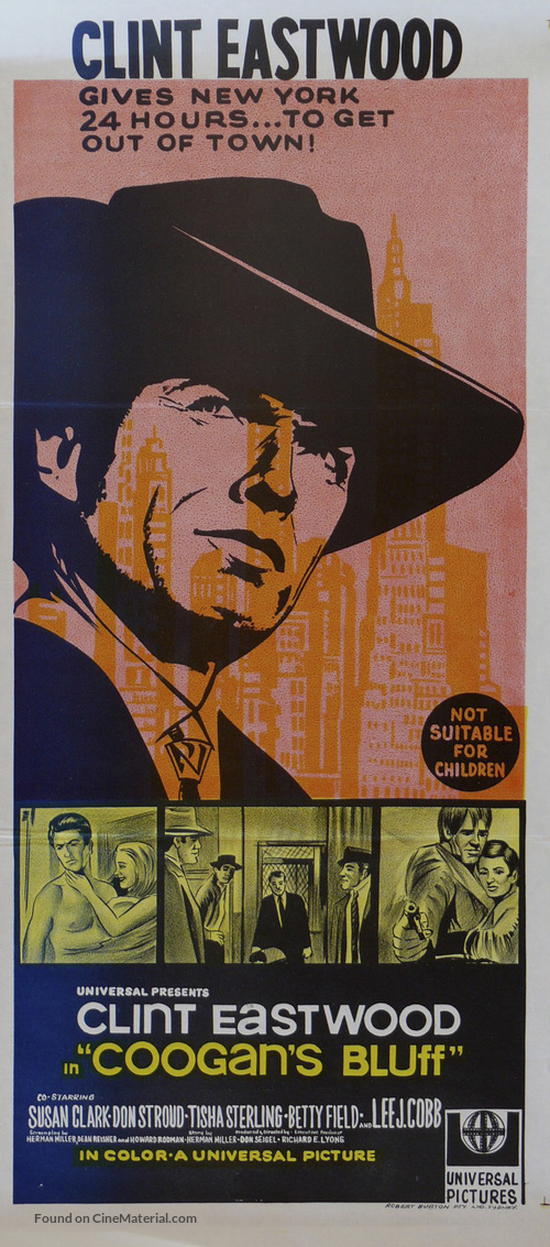 Coogan&#039;s Bluff - Australian Movie Poster