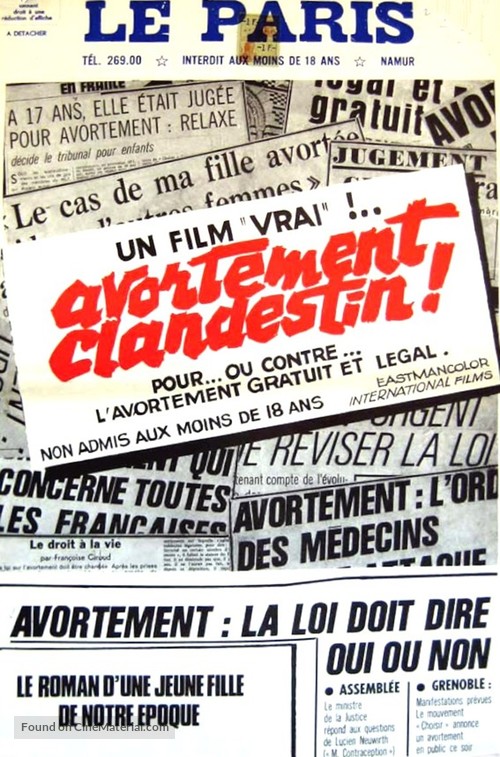 Avortement clandestin! - Belgian Movie Poster