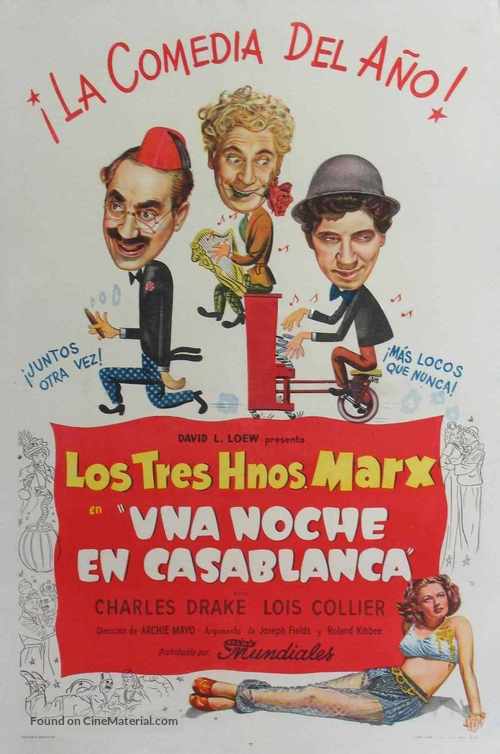 A Night in Casablanca - Argentinian Movie Poster