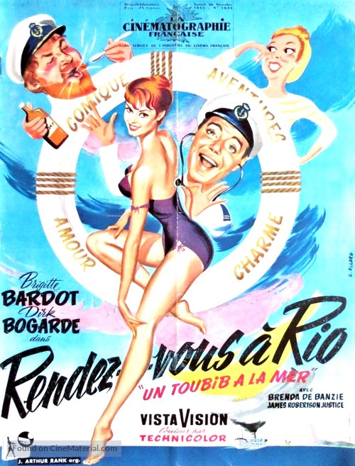 Doctor at Sea - French Movie Poster