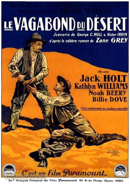 Wanderer of the Wasteland - French Movie Poster
