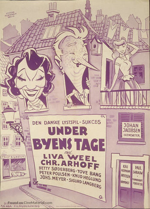 Under byens tage - Danish Movie Poster