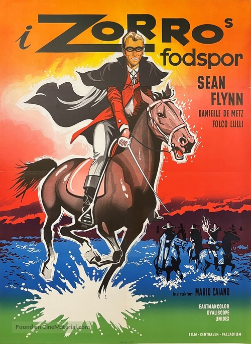 Il segno di Zorro - Danish Movie Poster