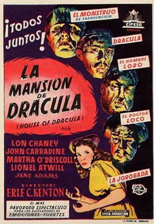 House of Dracula - Spanish Movie Poster