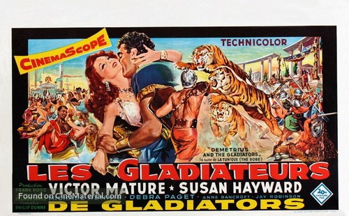 Demetrius and the Gladiators - Belgian Movie Poster