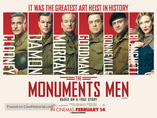 The Monuments Men - British Movie Poster