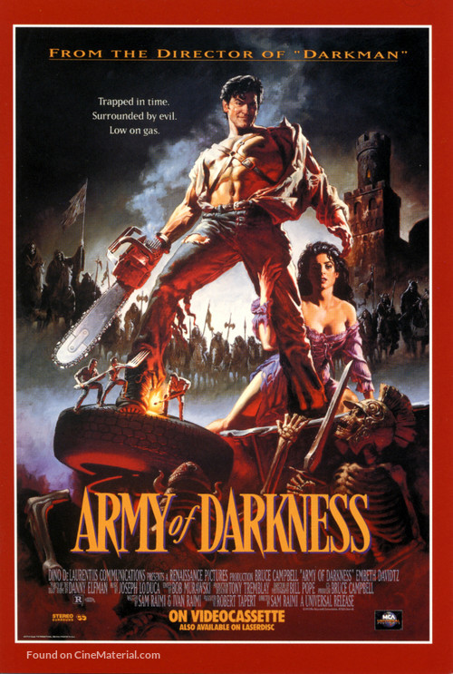 Army of Darkness - Video release movie poster
