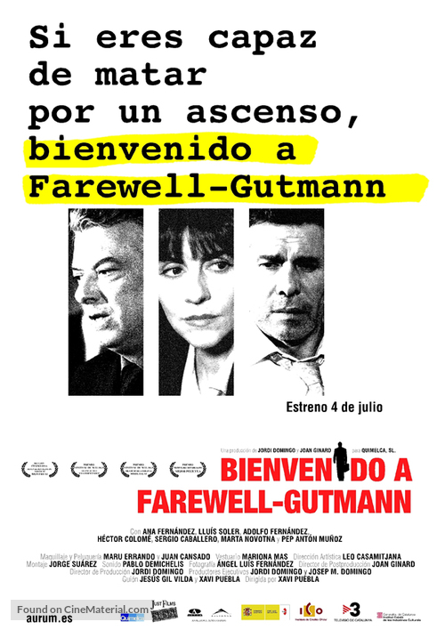 Bienvenido a Farewell-Gutmann - Spanish Movie Poster