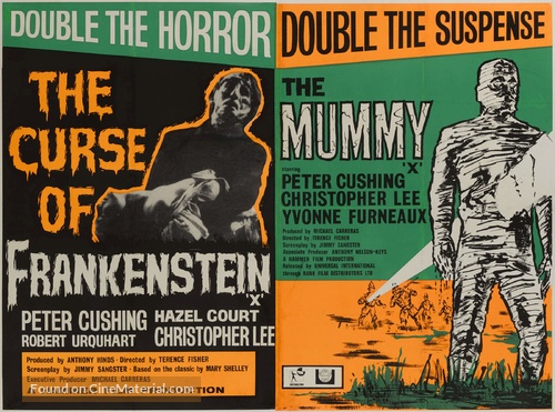 The Curse of Frankenstein - British Combo movie poster