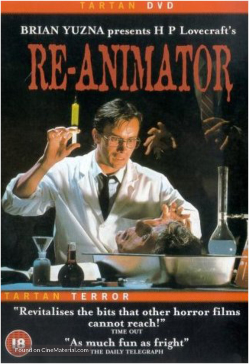 Re-Animator - British DVD movie cover