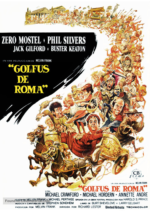 A Funny Thing Happened on the Way to the Forum - Spanish Movie Poster