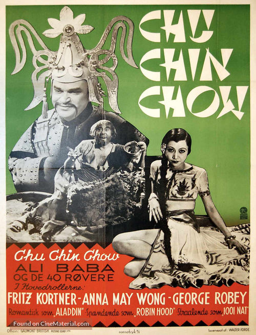 Chu Chin Chow - Danish Movie Poster