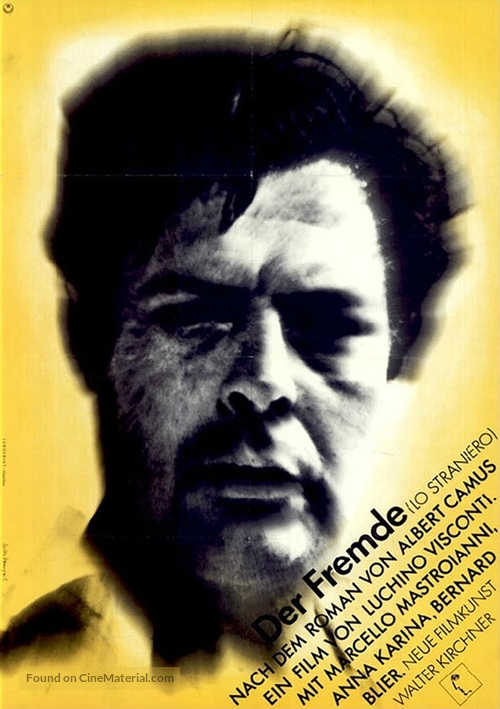 Lo straniero - German Movie Poster