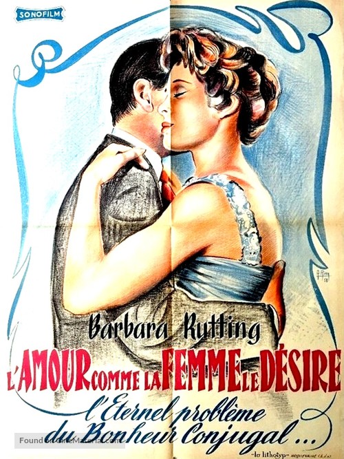Liebe, wie die Frau sie w&uuml;nscht - French Movie Poster