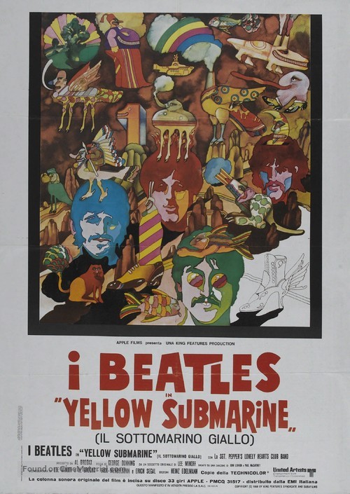 Yellow Submarine - Italian Movie Poster