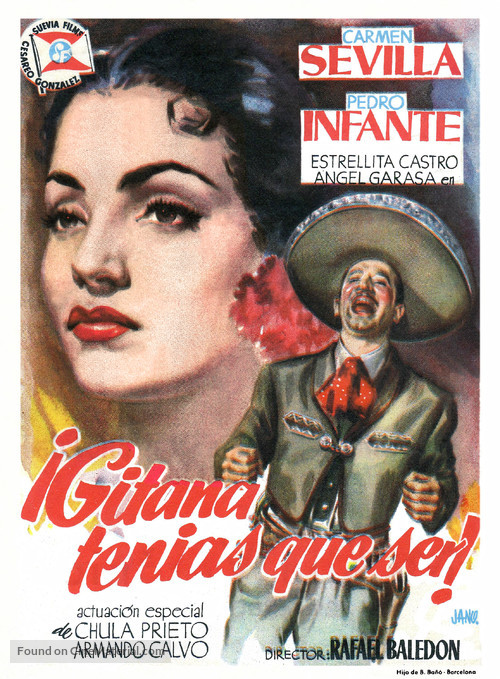 Gitana ten&iacute;as que ser - Spanish Movie Poster