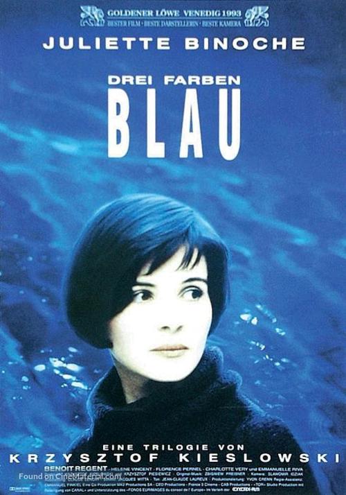 Trois couleurs: Bleu - German Movie Poster