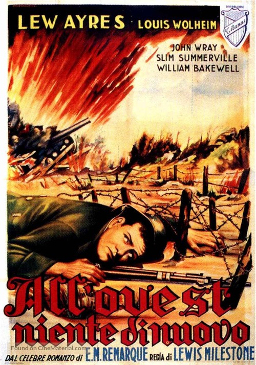 All Quiet on the Western Front - Italian Movie Poster
