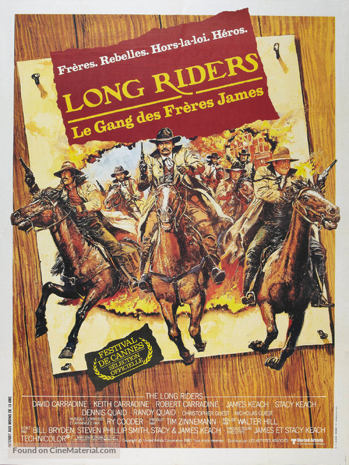 The Long Riders - French Movie Poster