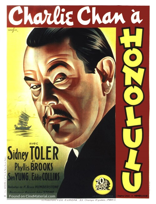 Charlie Chan in Honolulu - French Movie Poster