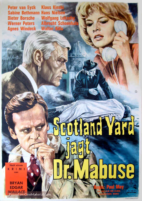 Scotland Yard jagt Dr. Mabuse - German Movie Poster