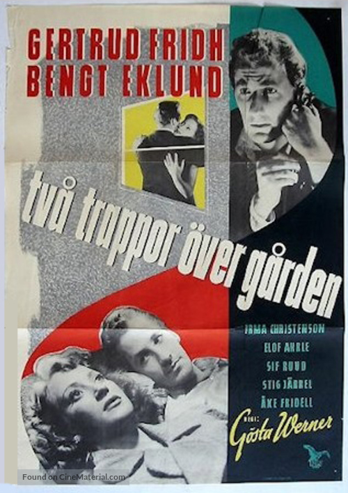 Tv&aring; trappor &ouml;ver g&aring;rden - Swedish Movie Poster