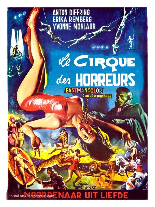 Circus of Horrors - Belgian Movie Poster