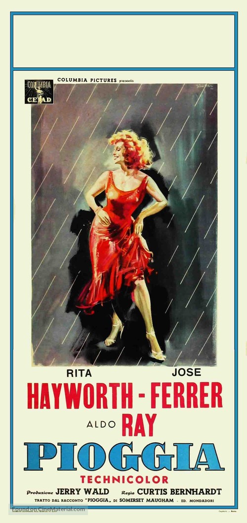Miss Sadie Thompson - Italian Movie Poster