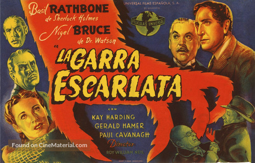 The Scarlet Claw - Spanish Movie Poster