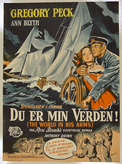 The World in His Arms - Danish Movie Poster