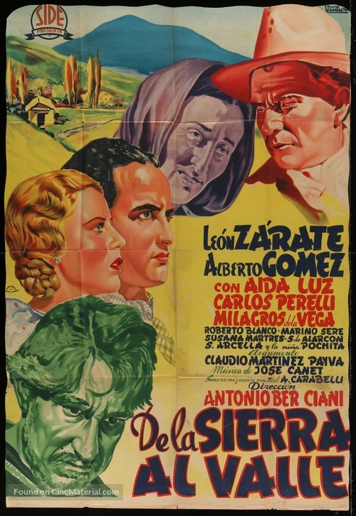 De la sierra al valle - Argentinian Movie Poster