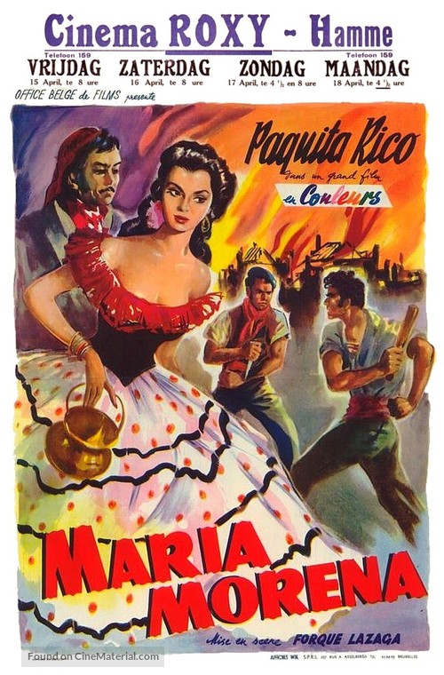 Mar&iacute;a Morena - Belgian Movie Poster