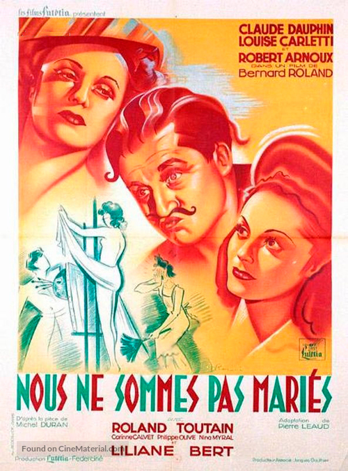 Nous ne sommes pas mari&eacute;s - French Movie Poster