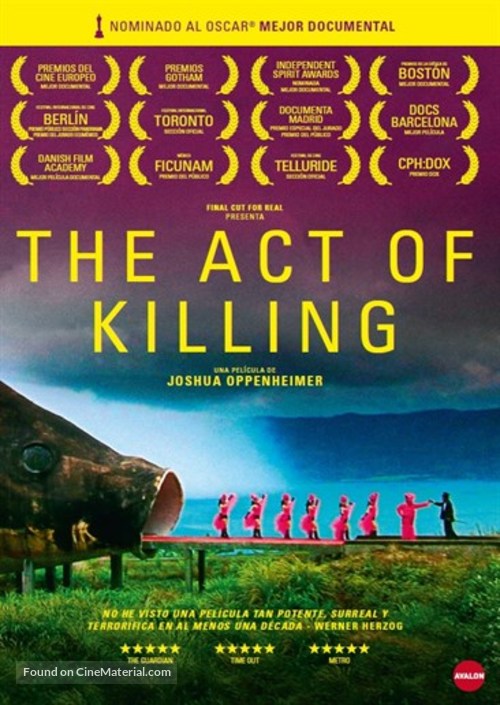 The Act of Killing - Spanish DVD movie cover