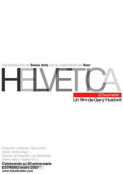 Helvetica - Spanish Movie Poster