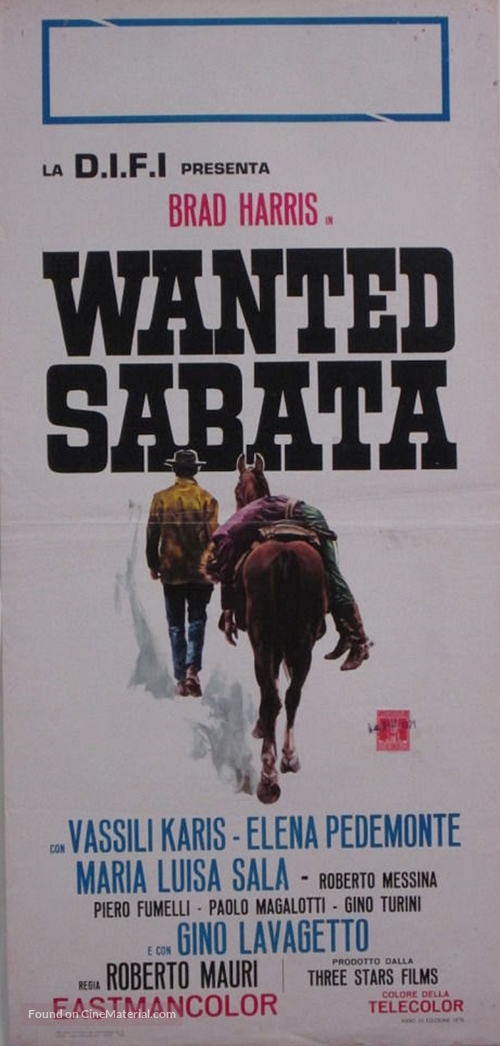 Wanted Sabata - Italian Movie Poster