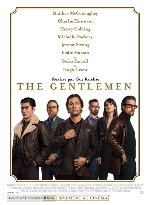 The Gentlemen - French Movie Poster