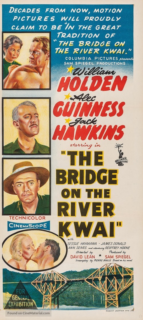 The Bridge on the River Kwai - Australian Movie Poster