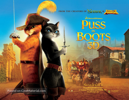 Puss in Boots - British Movie Poster
