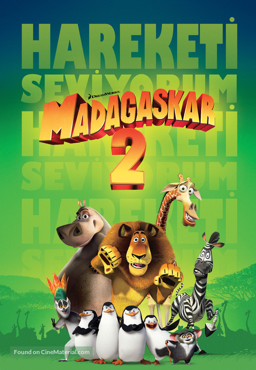 Madagascar: Escape 2 Africa - Turkish Movie Poster