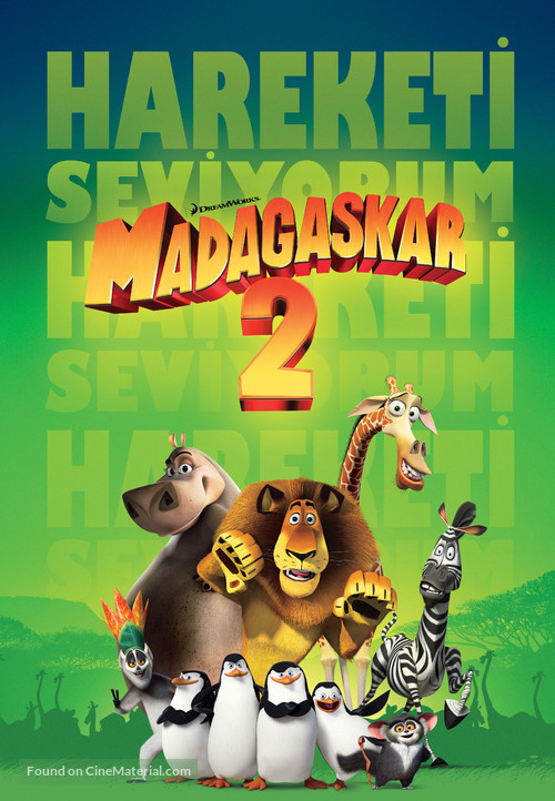 Madagascar: Escape 2 Africa - Turkish Movie Poster